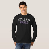 色のハート私たちはトラブルに巻き込まれることわざジョーク Tシャツ (正面フル)