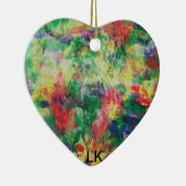 色のハート セラミックオーナメント (右)