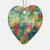 色のハート セラミックオーナメント (左)