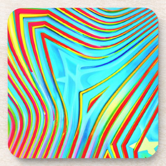 色のバーストのパターン コースター (正面)