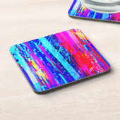 色のバーストのパターン コースター (左側)