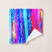 色のバーストのパターン バスタオルセット (ウォッシュタオル)