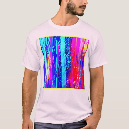 色のバーストのパターン Tシャツ (正面)