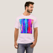 色のバーストのパターン Tシャツ (正面フル)