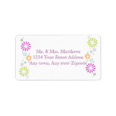 色のバースト ラベル (正面)