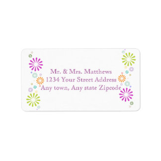 色のバースト ラベル