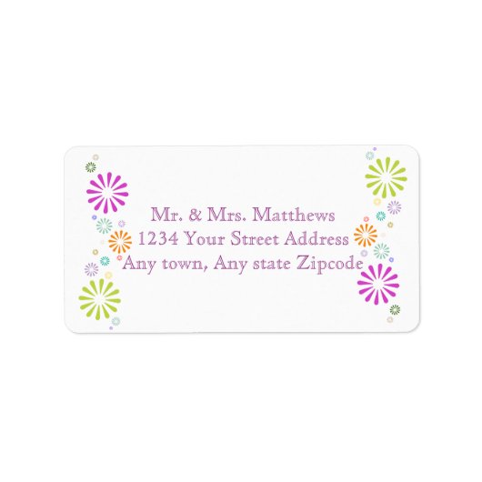 色のバースト ラベル (正面)