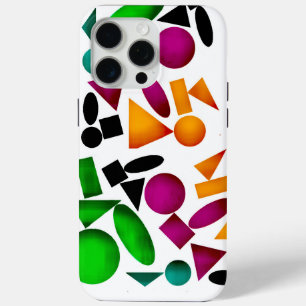 色のパターンのユニークな形 iPhone 15 PRO MAXケース