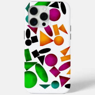色のパターンのユニークな形 iPhone 15 PRO MAXケース