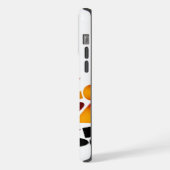 色のパターンのユニークな形 iPhoneケース (左側面)