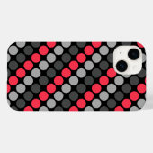 色のパタ数々のーンレトロ60年代水玉模様灰色 Case-Mate iPhoneケース (裏面 (横))