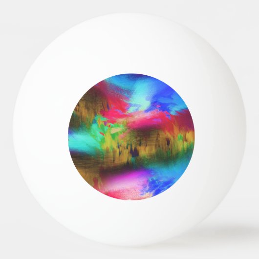 色のパッチワーク 卓球ボール (裏面)