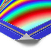 色のパルスくもの巣 ポスター (角)