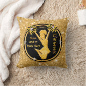 色のパーソナライズな年長のチアリーダーのギフト クッション (ブランケット)