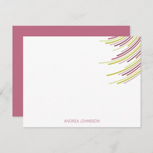 色のパーティーは第21誕生日を感謝していしていますノート縞で飾ります サンキューカード (正面/裏面)