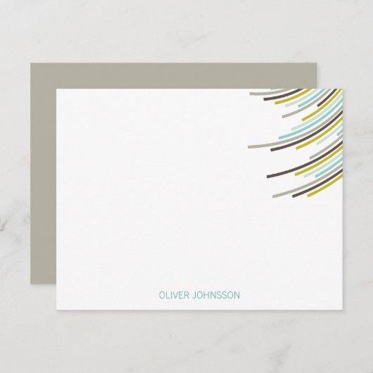 色のパーティーは第21誕生日を感謝していしていますノート縞で飾ります サンキューカード (正面/裏面)