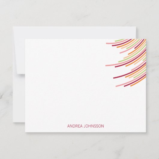 色のパーティーは第21誕生日を感謝していしていますノート縞で飾ります サンキューカード (正面)