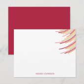 色のパーティーは第21誕生日を感謝していしていますノート縞で飾ります サンキューカード (正面/裏面)