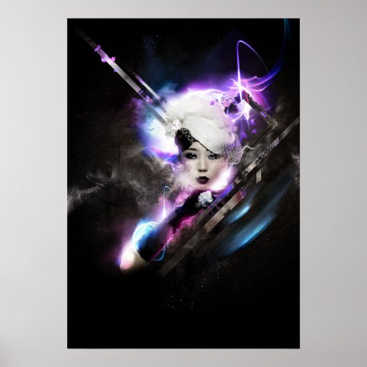 色のファッションプリント ポスター (正面)