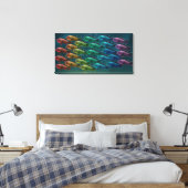 色のブラックシーバスの学校 キャンバスプリント (インサイチュ (寝室))