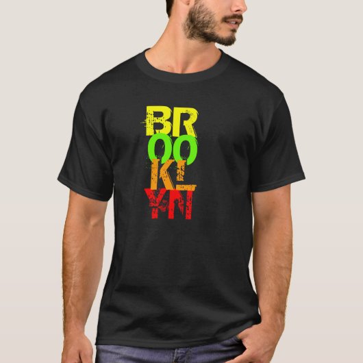 色のブルックリン Tシャツ (正面)