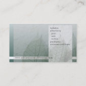 色のブロックおよび葉 名刺 (裏面)