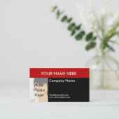 色のブロックの写真の名刺 名刺 (スタンド正面)