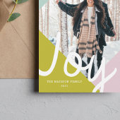 色のブロックの喜びの休日カード シーズンカード