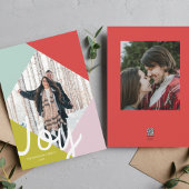 色のブロックの喜びの休日カード シーズンカード