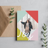 色のブロックの喜びの休日カード シーズンカード