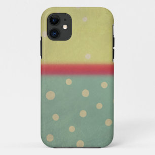 色のブロックの場合の水玉模様 iPhone 11 ケース