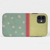 色のブロックの場合の水玉模様 Case-Mate iPhoneケース (裏面(横))