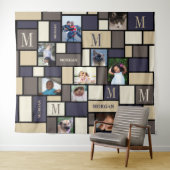 色のブロックの沿岸穏やかでシックなモノグラム10の写真 タペストリー (インサイチュ(横))