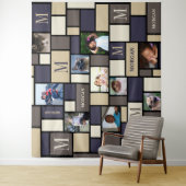 色のブロックの沿岸穏やかでシックなモノグラム10の写真 タペストリー (インサイチュ)