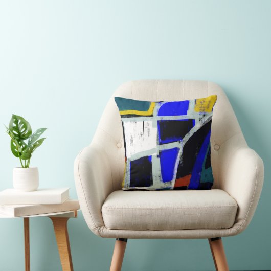 色のブロックの近代美術の枕 クッション (椅子)