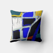 色のブロックの近代美術の枕 クッション (裏面)