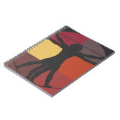 色のブロックのVitruvianの人 ノートブック (左側)