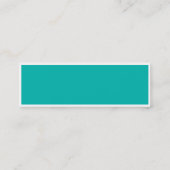 色のブロックブラウンおよび水のレトロの名刺 スキニー名刺 (裏面)