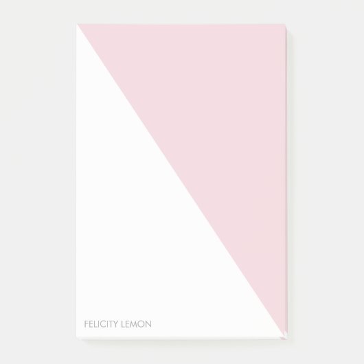 色のブロック-ピンクのパーソナライズな後it®ノート ポストイット (正面)