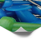 色のプッシュピン ポスター (角)