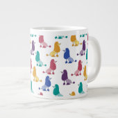 色のプードル ジャンボコーヒーマグカップ (正面右)