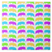 色のホグ数々のイエローグリーンパープルブルータイル タイル (正面)