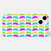 色のホグ数々のイエローグリーンパープルブルー Case-Mate iPhoneケース (裏面 (横))