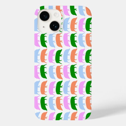 色のホッ数々のグピンク青グリーンのオレンジ Case-Mate iPhoneケース (裏面)