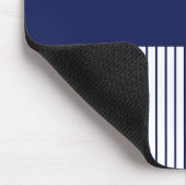 色のポップ・アートのストライプ – 青と白 マウスパッド (コーナー)