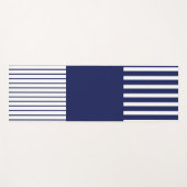 色のポップ・アートのストライプ – 青と白 ヨガマット (正面(横))