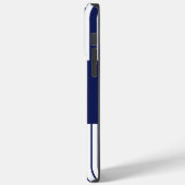 色のポップ・アートのストライプ – 青と白 Case-Mate iPhoneケース (裏面 / 左)