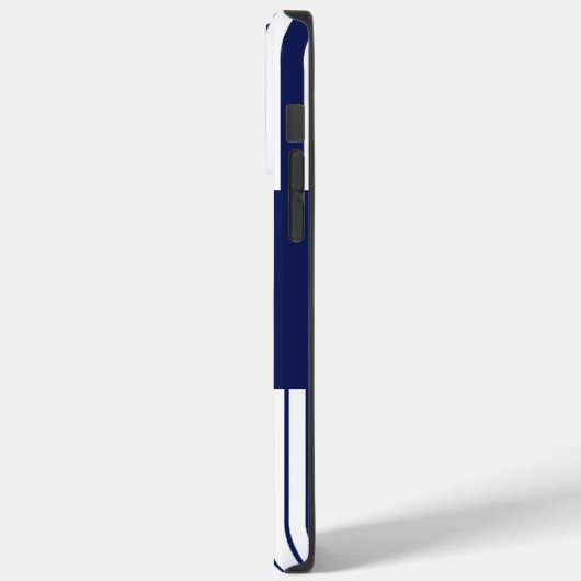 色のポップ・アートのストライプ – 青と白 Case-Mate iPhoneケース (裏面 / 左)