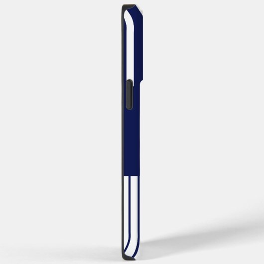 色のポップ・アートのストライプ – 青と白 Case-Mate iPhoneケース (裏面 / 右)