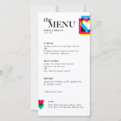 色のポップ・アートのメ結婚ニュー・カード (正面)